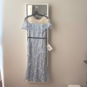Marchesa Notte Light Blue Dress for special occasions.